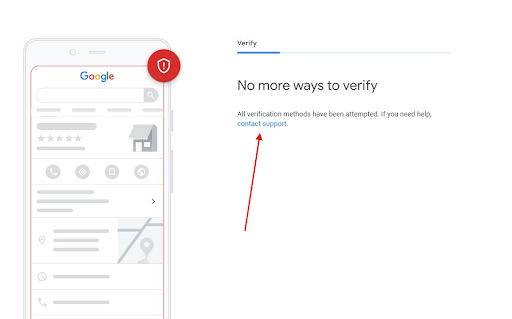 no more ways to verify